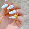 Collar con Borla de Estrella de Cinco Puntas Escama de Dragón Rota Oro Arena Vietnamita para Mujer, Lujo Ligero, Exquisito Elegante, Cadena Versátil para Clavícula para Mujer