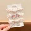 Elásticos de Cabelo Florais Infantis para Meninas, Cordas de Cabelo para Coques de Bebê, Faixas de Cabelo que Não Danificam o Cabelo, Elásticos de Borracha, Acessórios de Cabelo