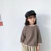 Roupas femininas de primavera e outono, moletom para bebês, estilo ocidental, personalidade infantil, moderno, estilo coreano Mori, retrô, listrado, moda urbana