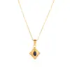 Venta Caliente 2023 Nuevo Collar para Mujer Elementos Combinan con Todo Cadena para Clavícula Ojo de Gato Piedra Natural Cadena de Collar de Acero de Titanio