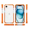 Capa Magnética de Acrílico Apple 16E/17E para Celular, Compatível com iPhone 16E, Transparente, com Magsafe, Anti-Queda