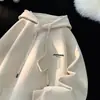 Sudadera con capucha de forro polar, talla grande, holgada, con letras, para Otoño/Invierno 2026, para Hombres, Estudiantes y Parejas, Chaqueta Pesada