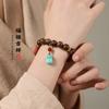 Alto Aceite Alta Densidad Fragancia Agaricus de Kalimantan Cuentas de Buda Magnesita Piel de Fulu Buena Suerte Temperamento Femenino Pulsera Blanca a Juego