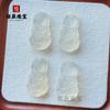 Acessórios de borboleta de ágata branca de gelo natural faça você mesmo, pulseira e colar com pingente, novo pingente de joia tridimensional em estilo chinês