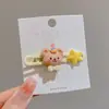 Lindo pasador de oso nube con flequillo lateral, pinza de una línea para decoración de cabello suelto, accesorio para el cabello dulce, simple y de alta gama