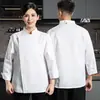 Uniforme de Chef con Cremallera para Hombre Hotel Restaurante Cocina Trasera Ropa de Trabajo Manga Corta Ropa de Trabajo de Chef de Repostería Manga Larga Verano