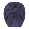 Sombreros de Bebé Simples de Otoño e Invierno Europeos y Americanos Sombreros Indios Sombreros de Pulóver Tejidos Sombreros de Niños con Lazo Sombreros de Bebé