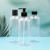 Botella Plástica Transparente Boston de 500ml Dispensador para Champú Líquido de Lavandería Líquido de Baño Botella con Tapa de Rosca para Loción