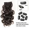Europa e Estados Unidos peruca mais vendida para mulheres, cabelo longo cacheado, grande onda, extensão de cabelo, conjunto de sete peças, peruca de extensão de cabelo com clipe realista e fofo