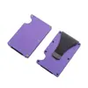 AMAZON AMAZON venta caliente aleación de aluminio RFID tarjetero para tarjetas tarjetero anti-robo cepillo tarjeta de crédito tarjeta bancaria cartera