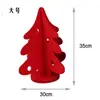 Árvore de Natal Tecido Não Tecido Verde e Vermelho Não Tecido Ornamento Tridimensional para Mesa Decoração de Tecido de Feltro Ornamento de Árvore de Natal