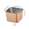 Taza Cuadrada de Acero Inoxidable 304 para Salsas Almacenamiento Taza para Salsa de Tomate Chapado en Color Plato para Aderezos Dip Taza para Aderezo de Ensalada Taza para Ingredientes de Hot Pot