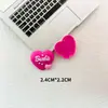 Desenho rosa Barbie amor roupas saltos altos PVC cola flexível patch diy capa de celular grampo de cabelo adorno de cabeça adesivos de geladeira