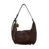 Moda Verano 2026 Retro Gran Capacidad Color Sólido Textura de Moda Casual Bolso de Hombro Bolso Tote