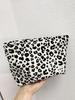 Bolsa de Cosméticos Estampado de Leopardo Ins Estampado Sobre Rojo Gran Capacidad Bolsa de Almacenamiento Portátil Bolso de Mano