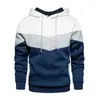 Suministro Directo de Fábrica Primavera y Otoño 2024 Combinación de Colores Holgado Casual Sudadera con Capucha Bolsillo Lateral Juventud Sudadera con Capucha Primavera Hombre