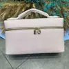 Bolso de Mano de Cuero Genuino Lp19 de Segunda Generación del Fabricante, Modelo Nuevo Similar al Bolso de Maquillaje Cuadrado tipo Caja Kelly de Gigi con Hebilla Dorada