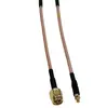 Cabo Coaxial RF RG316 Dupla Prata Cobre Puro Banhado a Ouro SMA Macho/CRC9 Fêmea Reto 50 Ohm