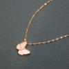 Collar de mariposa fritilaria lujo ligero al por mayor joyería de oro de 18 quilates cadena para clavícula con incrustaciones de diamantes collar simple para mujer que combina con todo no se desvanece
