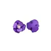 Acessórios de Patch Central de Flor de Zircônia Flor de Acrílico Roxa de Camada Dupla Decoração de Sapato Clog DIY Brincos Acessórios de Cabelo Decoração de Celular