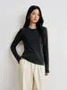 KOOM9986 Roupa Fofa Outono e Inverno Novo Estilo Macia Emagrecedora Gola Redonda Peça Única Top Camada Base Versátil