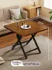 Mesa plegable, Mesa de comedor para uso doméstico, Mesa para apartamentos pequeños, Mesa redonda simple, Mesa portátil para viviendas de alquiler, Mesa portátil para exteriores para montar puestos, Mesa cuadrada para comer