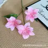 3 Flores de Lírio do Dia Artificiais Impressas em 3D para Decoração de Arranjo de Flores no Chão de Salão de Casamento Cenário de Fotografia de Hotel Flores Artificiais Estilo Chinês