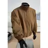 Chaqueta aviador de estilo americano con cuello alto a prueba de agua para hombre, abrigo cárdigan casual deportivo de otoño, top holgado moderno y elegante