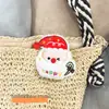 Nuevo Colgante Navideño de Peluche Llavero Chirriante Broche de Gatito DIY Accesorios para el Cabello de Papá Noel Accesorios