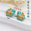 Accesorios DIY de Esmalte Cloisonné de Cobre Puro Colgante de Lingote Pequeño de Caballo Esmaltado "Hazte Rico Ahora" Accesorios para Pulseras