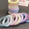 Gomas para el pelo de alambre de teléfono de color gelatina de verano para mujer, diademas de alta gama, accesorios para el pelo elásticos y duraderos