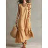 Vestido de Mujer Sin Mangas Irregular con Volantes Estilo Nuevo para Comercio Exterior Transfronterizo Europeo y Americano Sitio Web Independiente 2026