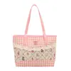 Bolso de Hombro Cuadros con Encaje Lindo y Diseño Elegante, Bolso Tote, Nuevo Bolso Casual de Moda 2025 para Debajo del Brazo