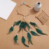2024 nuevo bohemio transfronterizo largo de dos colores diadema de plumas diadema de Halloween fabricantes de tocados de plumas