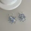 Pendientes de Borla de Bola de Flores Frescos y Versátiles para Mujer, Diseño de Nicho, Simples y de Moda, Pendientes de Moda para el Día a Día