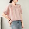 Camisa de Verano 2026 Nuevo Estilo Coreano con Múltiples Botones y Dobladillo Irregular en Serie de Colores Dopamina Top Sencillo