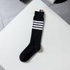 Calcetines de media pantorrilla hasta la rodilla grises de cuatro barras TB, de algodón puro, marca de moda japonesa jk, calcetines universitarios de primavera y verano para mujer.