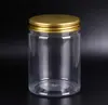 Atacado Spot Tampa de Alumínio Tampa de Cristal Garrafa Plástica de Boca Larga para Pet Embalagem de Frutas Secas Molho de Pimenta Pote Transparente Selado