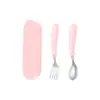 Cuchara de Acero Inoxidable 304, Vajilla Infantil Estilo Escandinavo, Cuchara y Tenedor de Aprendizaje para Bebé, Cuchara para Suplemento Alimenticio de Bebé, Vajilla Portátil