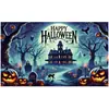 Pano de fundo de Halloween transfronteiriço Abóbora Festa temática Banner de Halloween Decorações de férias amazônicas Pendurado pano