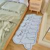 Alfombra de cachemira gruesa para dormitorio, lavable, con diseño irregular y forma sencilla, para ventana salediza