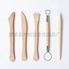 Juego de herramientas de 5 piezas para esculpir arcilla, Cuchillo de arte de madera de abedul DIY hecho a mano, Modelo de cuchillo para tallar arte