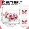 PY3050 Mariposa Rosa Estrella Luna Flor Mariposa 3d Adhesivo Decorativo de Pared Habitación de Dormitorio Cálido PVC Adhesivo de Pared de Fondo