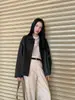 Chaqueta de Cuero para Mujer NEIHE Otoño 2026 con Cuello Solapa, Bolsillos Grandes y Diseño de Hombros Caídos 260131