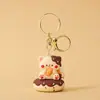 Chaveiro de Animal Fofo Pingente Pequeno Coelho Panda Boneca Pequena Acessórios de Chaveiro Pingente de Mochila Evento Pequeno Presente
