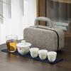 Grasa de sebo Porcelana de jade Portátil Viaje Juego de té Coche Empresa Tienda 4S Souvenir de evento Empresa Comercial Set de regalo para festival