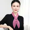 Bufanda de Seda de Color Sólido de Moda para Mujer, Cinta Larga Versátil Arrugada, Delgada y Transpirable para Primavera y Verano, Elegante Pañuelo de Cuello