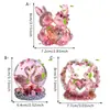 Dia dos Namorados Cisne Rosa Coelho Acrílico Plano 2D Chaveiro Acessórios para Retrovisor de Carro Pingente de Mochila