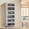 Armario de almacenamiento sin instalación puerta doble organizador de ropa para niños juguetes caja armario de almacenamiento para cocina baño armario plegable multicapa