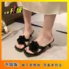 Novas Pantufas Florais para Mulheres 2026, Uso Externo de Verão, Design Moderno, Salto Alto Fino, Sandálias Slip-On Sexy